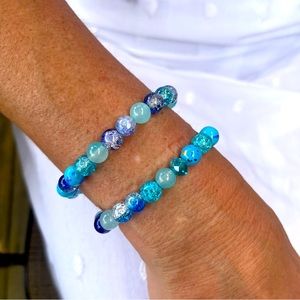 50% OFF 2 HANDMADE Blue Bracelets